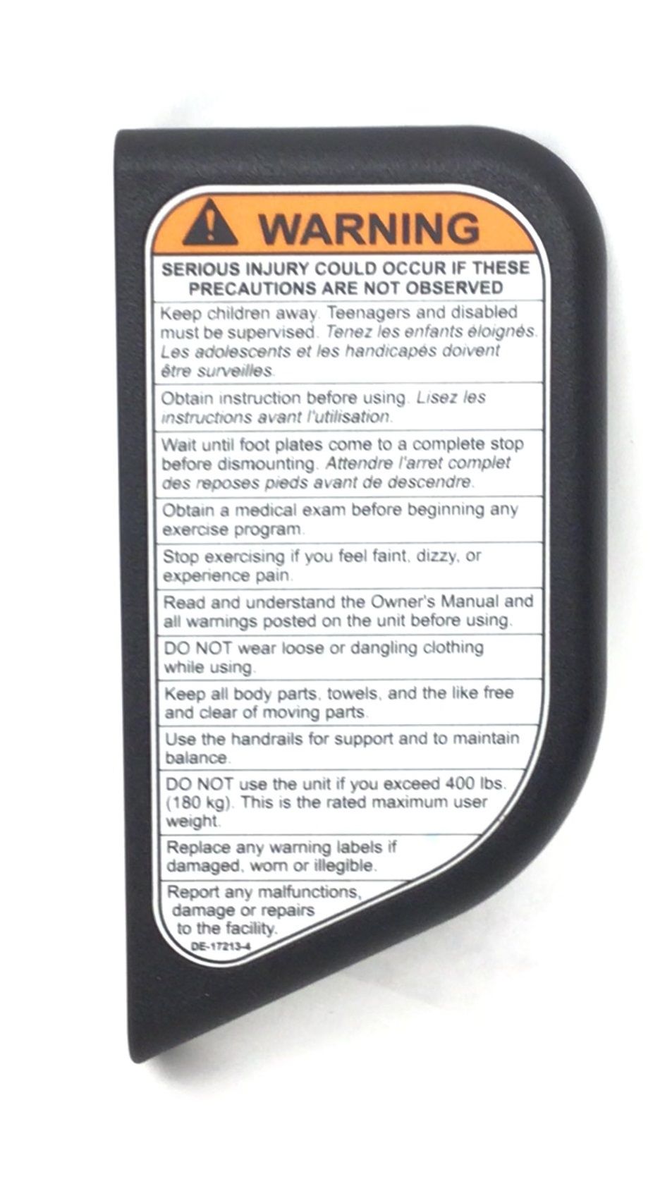 Warning Decal Placard Cover