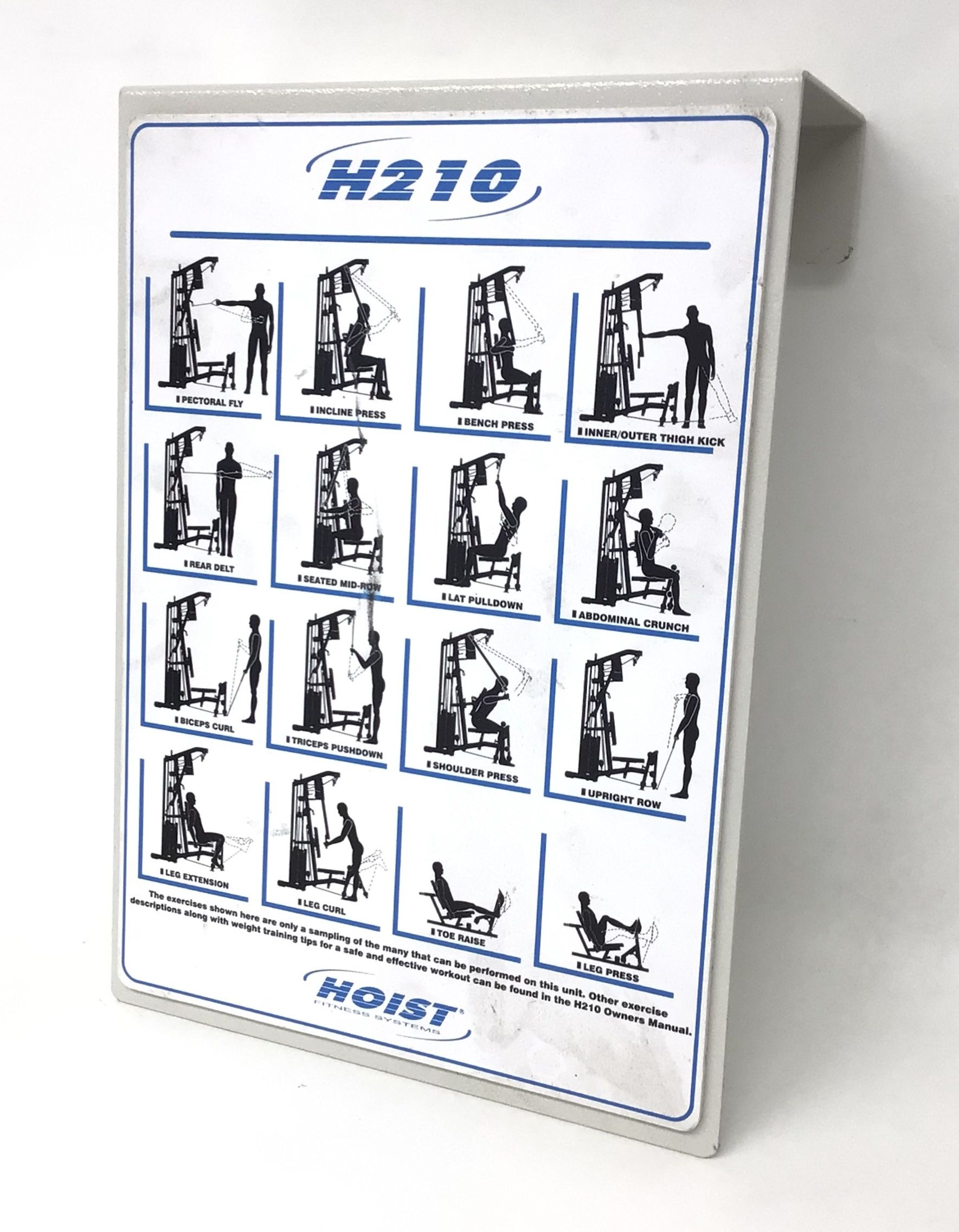 H210 Frame Mount Exercise Chart (Used)