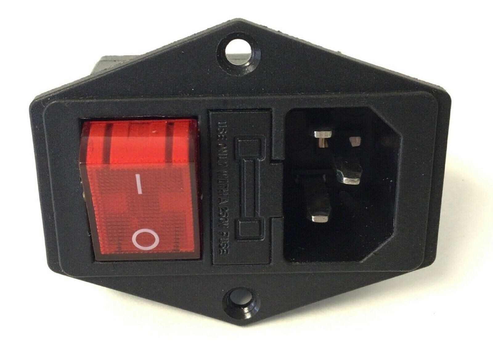 Power Entry On Off Switch W/Fuse Socket Power Cord (New)